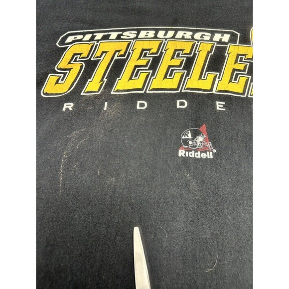 Vtg 1997 Pittsburgh Steelers Riddell T Shirt Men’s Boxy Size Large Single Stitch - Picture 2 of 6